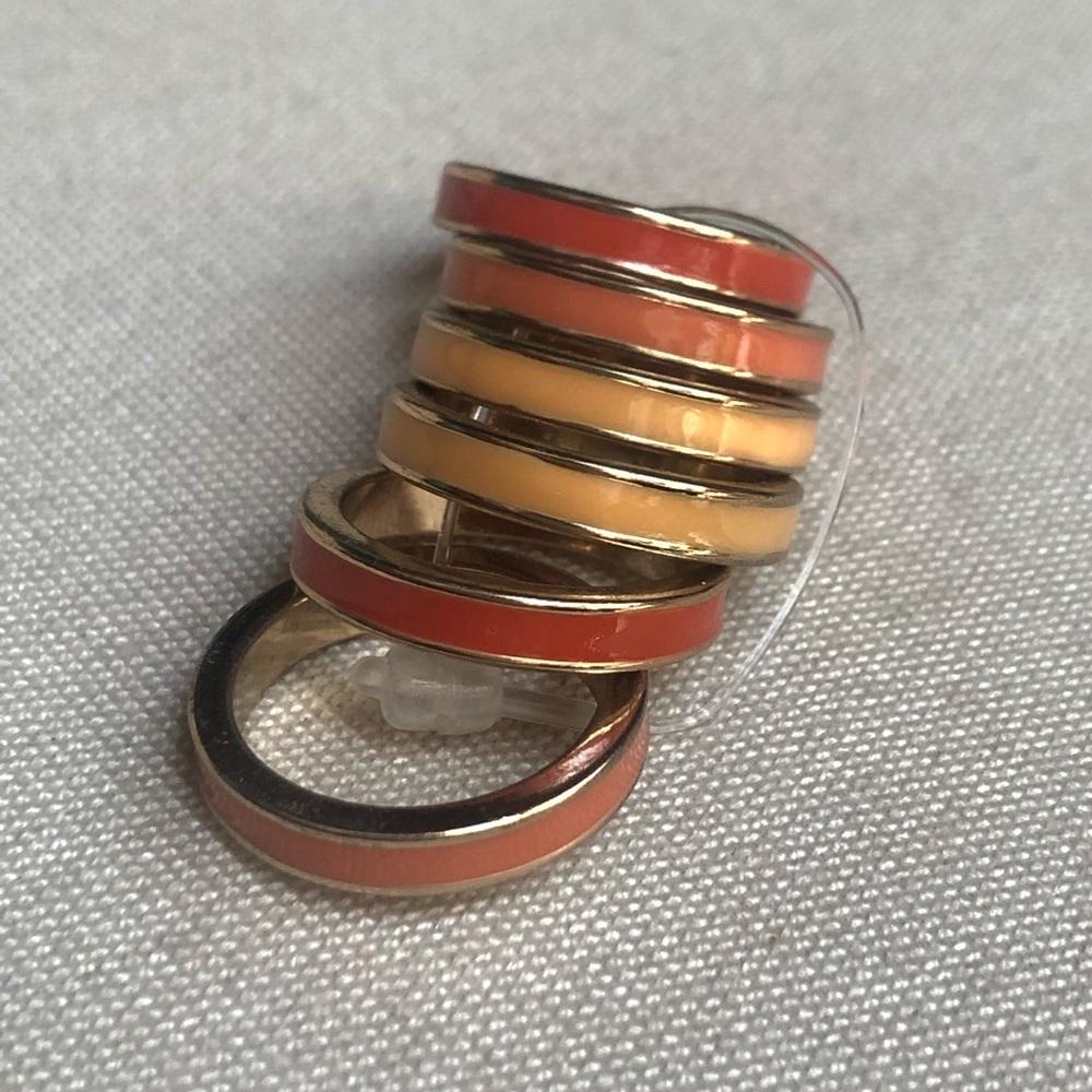 🧡💛NEW Orange & Gold Stack Rings💛🧡 - Picture 4 of 5